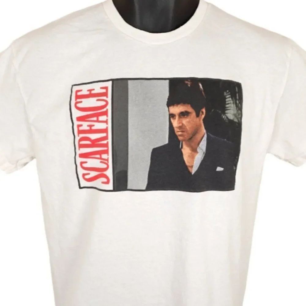 Scarface T Shirt Mens Size Medium White Tony Montana Universal City Studios